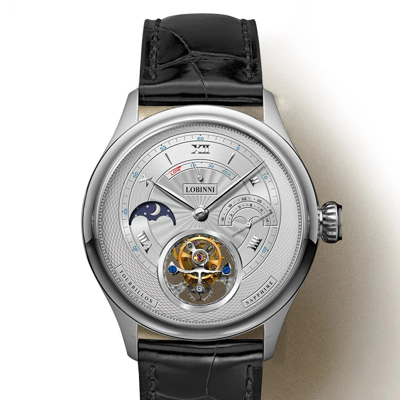 LOBINNI Men Watch Luxury Manual Winding Mechanical