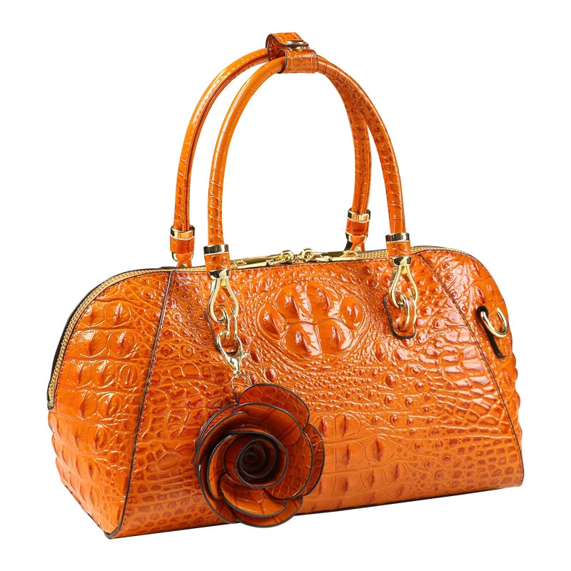 Brand Genuine Leather Women Bag Crocodile Pattern