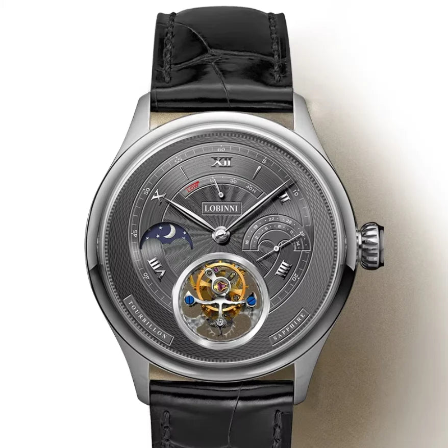 LOBINNI Men Watch Luxury Manual Winding Mechanical