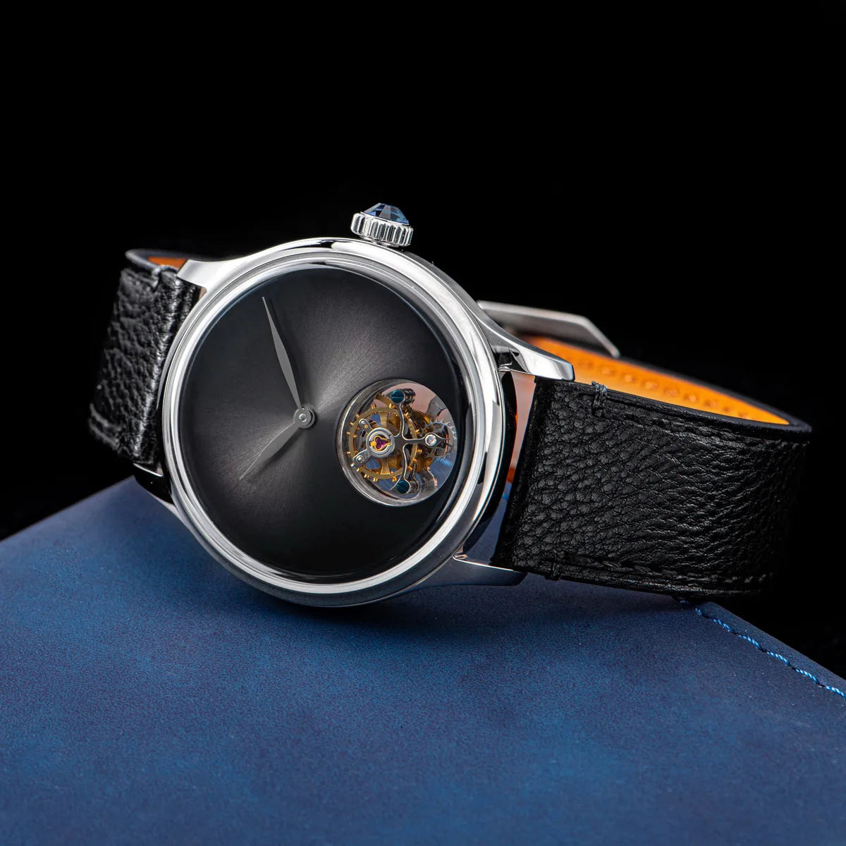Tourbillon Men of Watch Minimalism Dome Sapphire