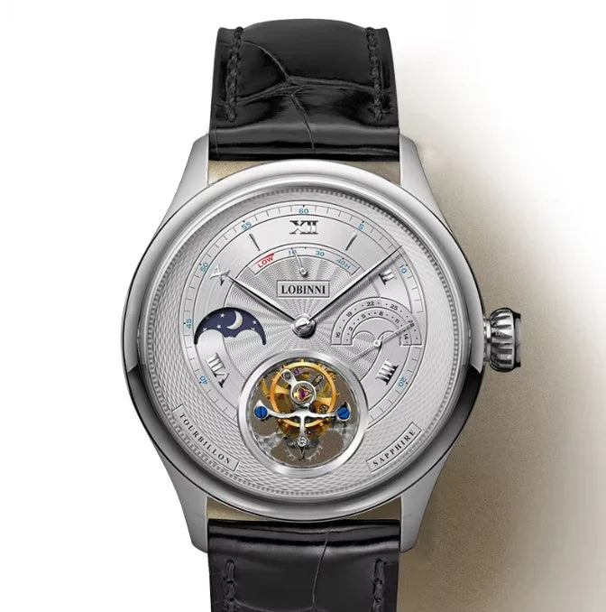 LOBINNI Men Watch Luxury Manual Winding Mechanical
