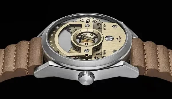 Luxury Skeleton Automatic Mechanical Watch for Men – Stainless Steel, Luminous, Business Dress Wristwatch