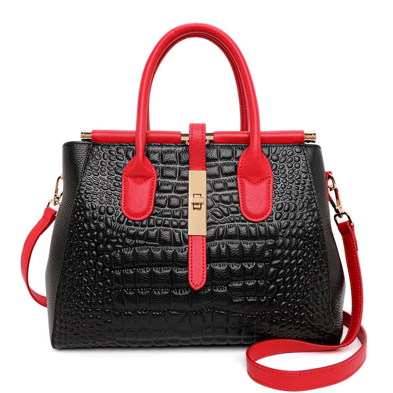 New Crocodile Pattern Women's Handbag Fashionable