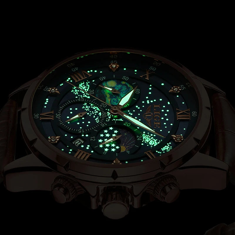 New LIGE Watches Mens Top Brand