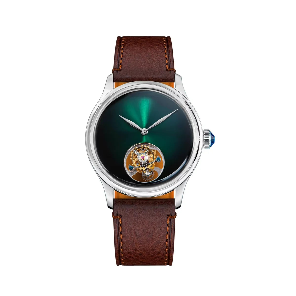 Tourbillon Men of Watch Minimalism Dome Sapphire