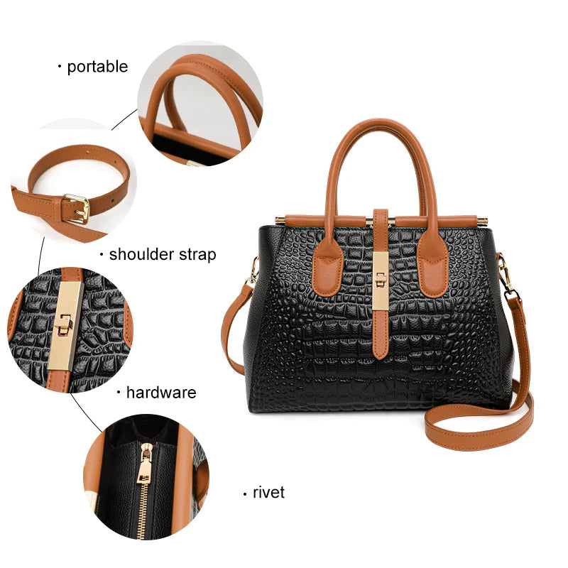 Aidrani New women's leather bag, large capacity