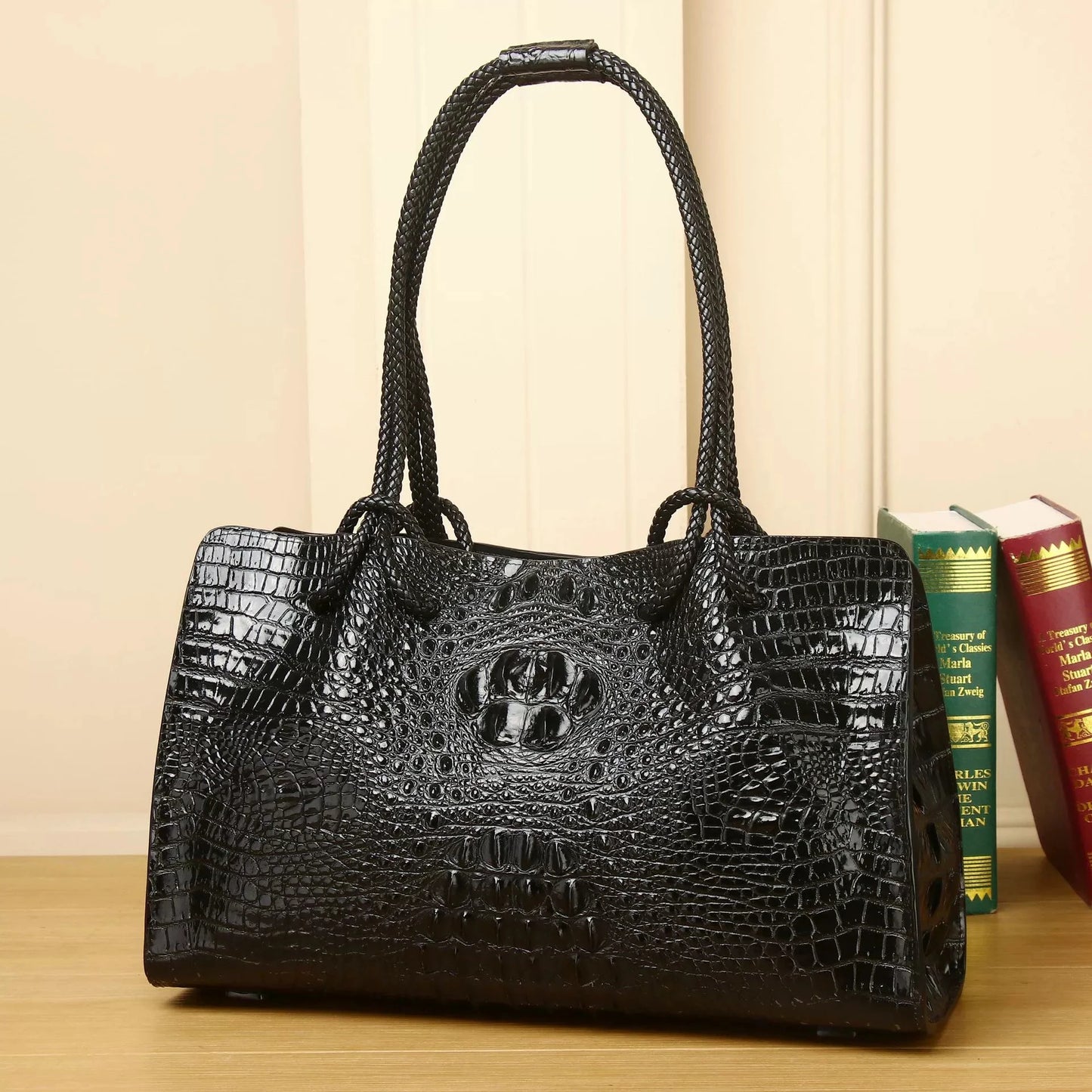 Women's Bag Red Crocodile