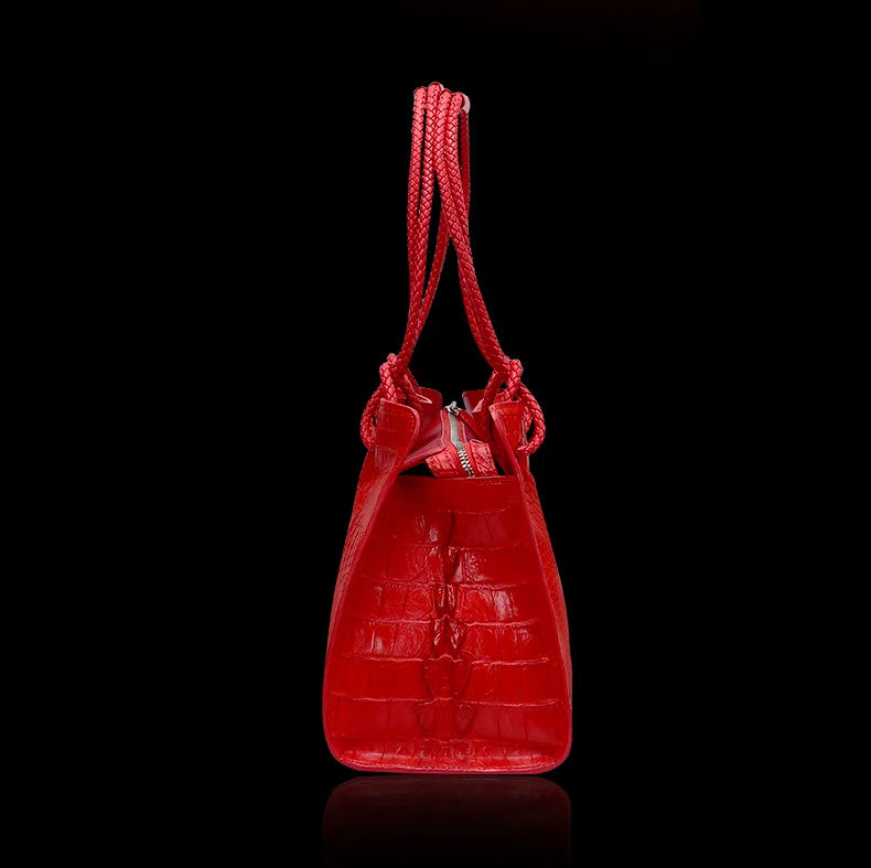 Women's Bag Red Crocodile