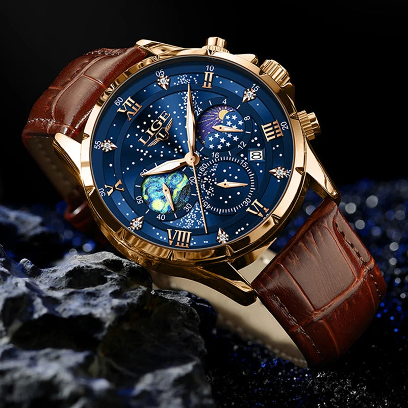 New LIGE Watches Mens Top Brand