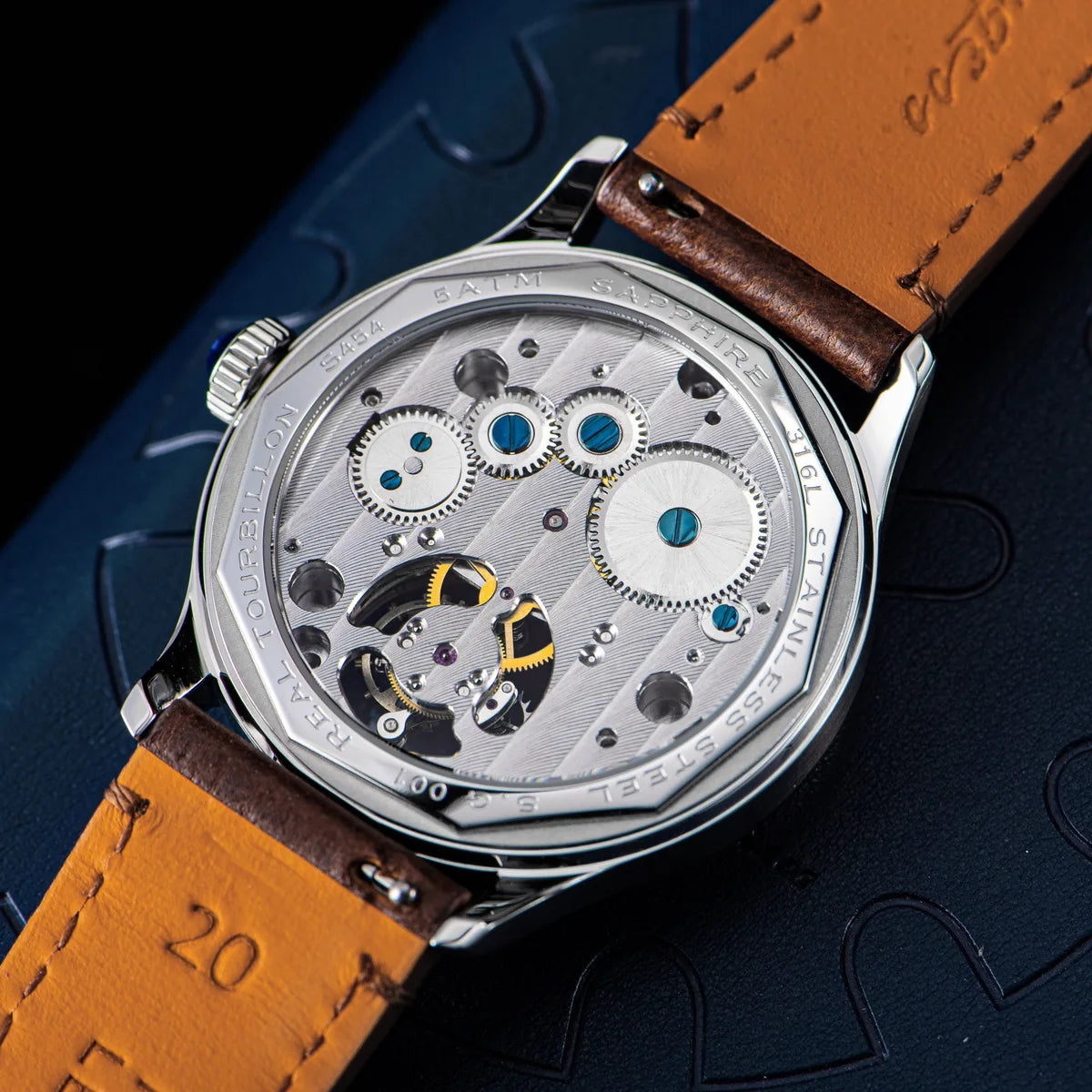 Tourbillon Men of Watch Minimalism Dome Sapphire