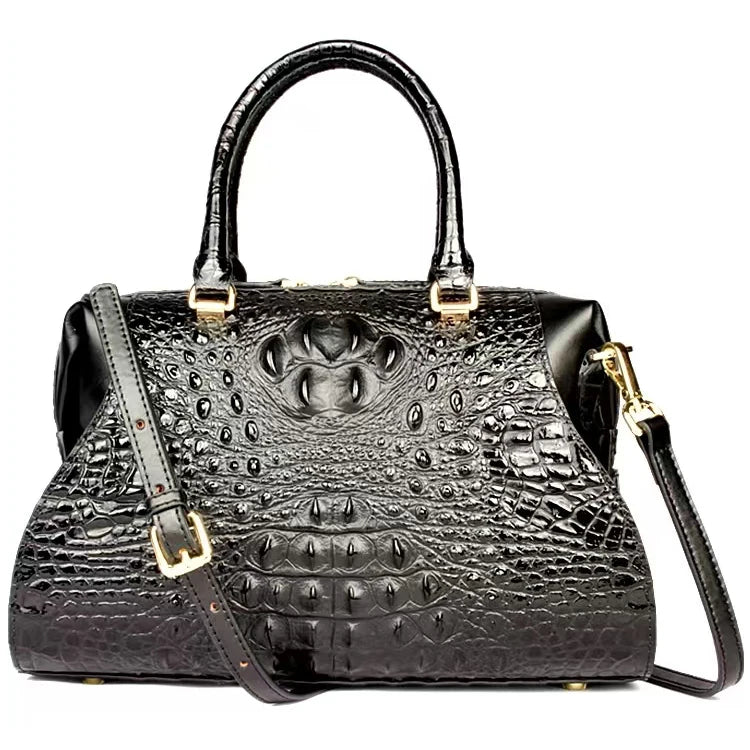 New Fashion Alligator Pattern Women Handbags Genuine   Crossbody Bag