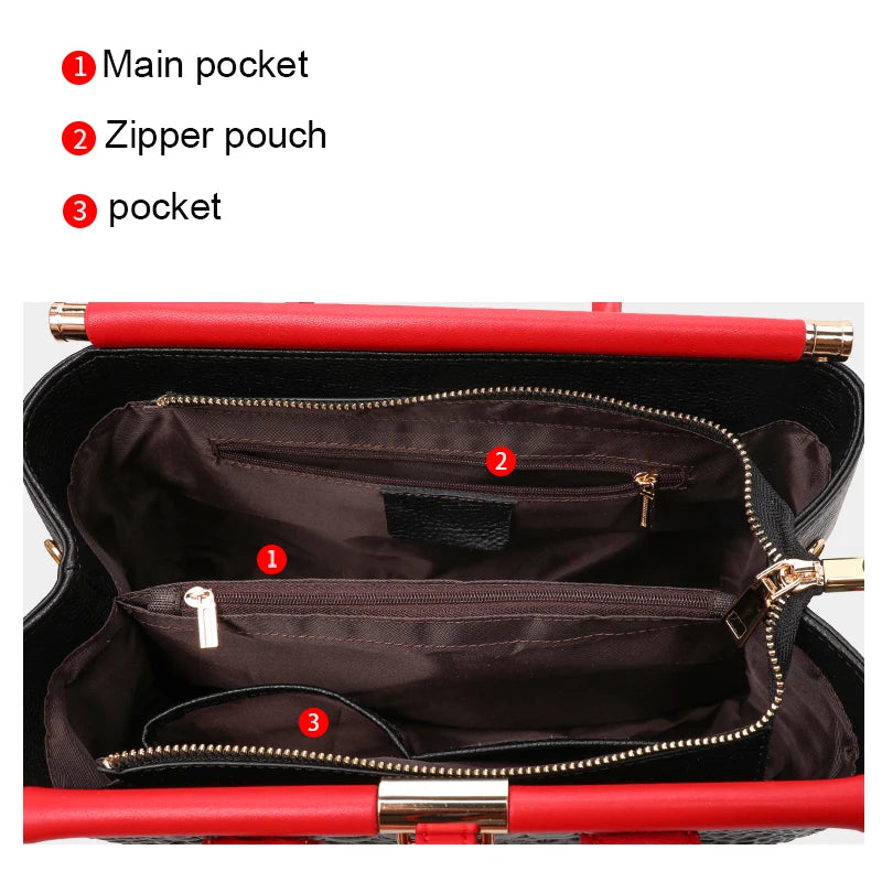 New Crocodile Pattern Women's Handbag Fashionable