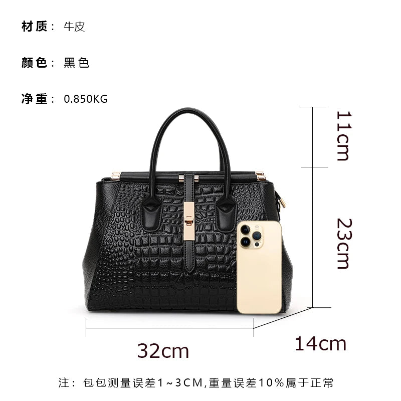 Aidrani Genuine leather women's , fashion crocodile