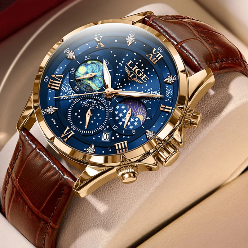 New LIGE Watches Mens Top Brand
