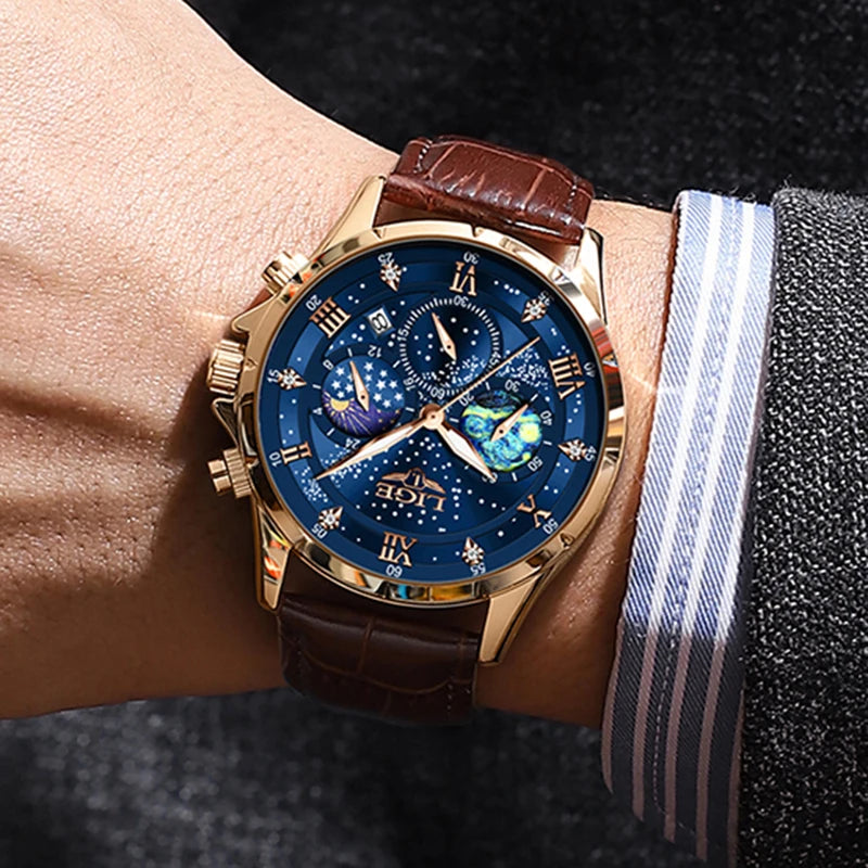 New LIGE Watches Mens Top Brand