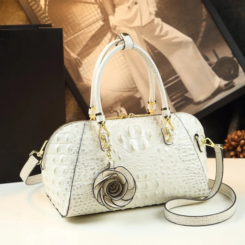 Brand Genuine Leather Women Bag Crocodile Pattern