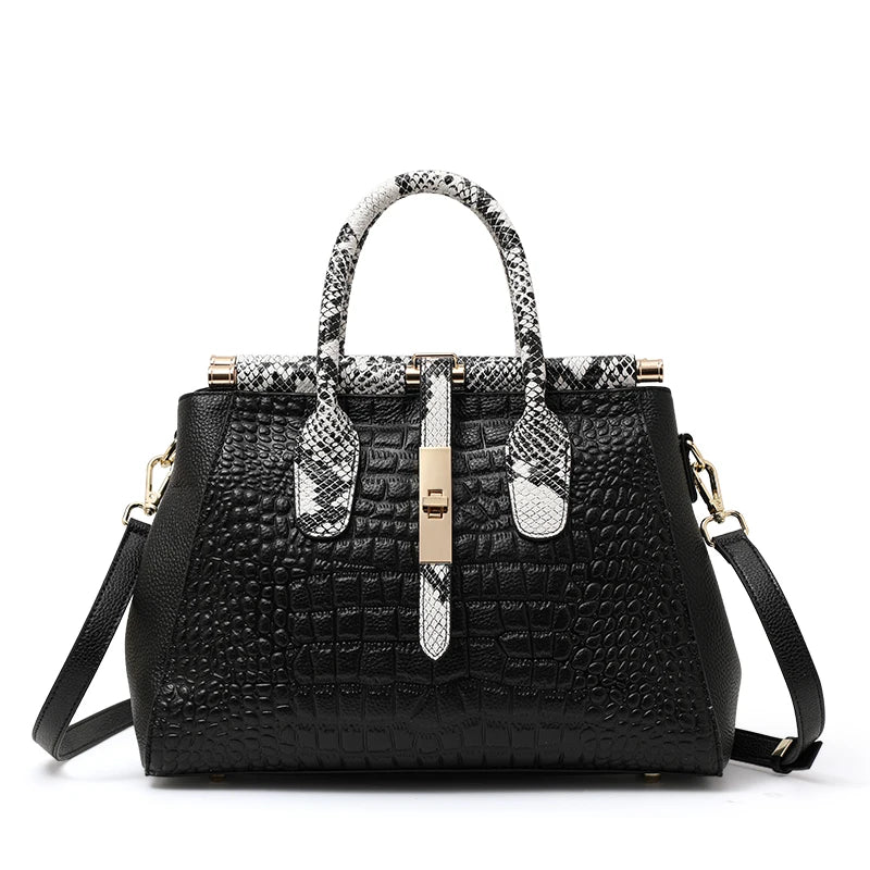 New Crocodile Pattern Women's Handbag Fashionable