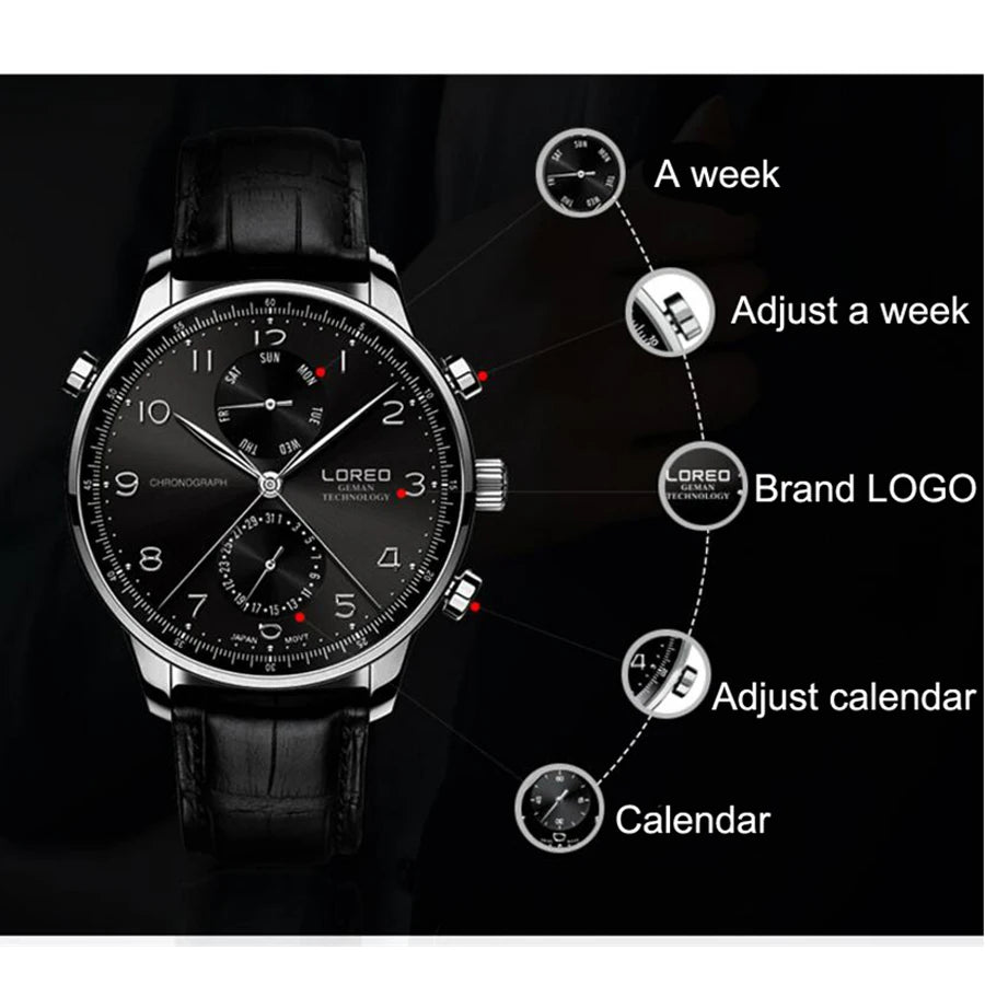 LOREO Top Brand Luxury Watch Men