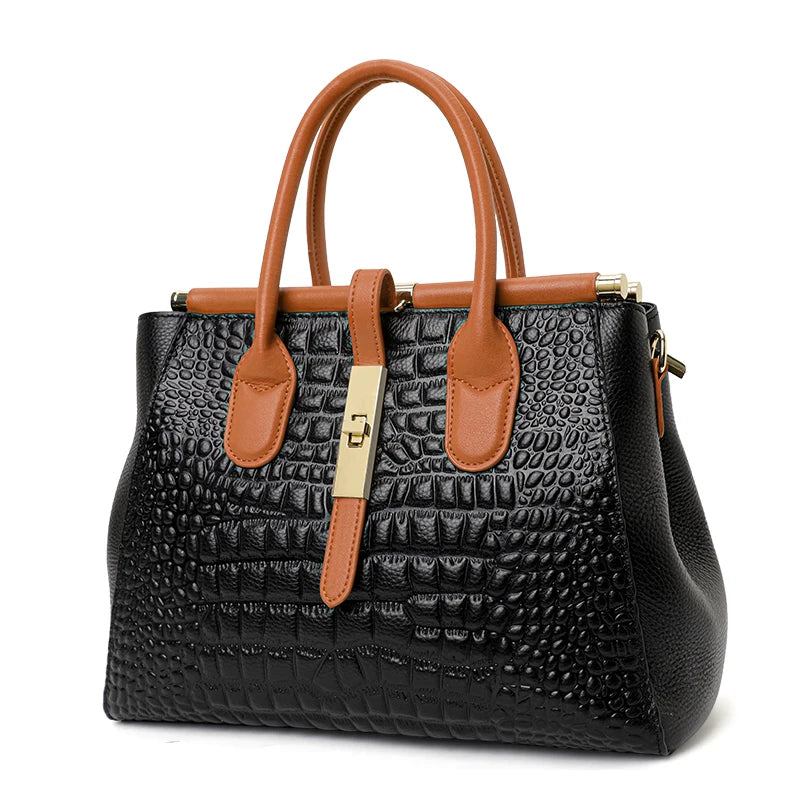 New Crocodile Pattern Women's Handbag Fashionable