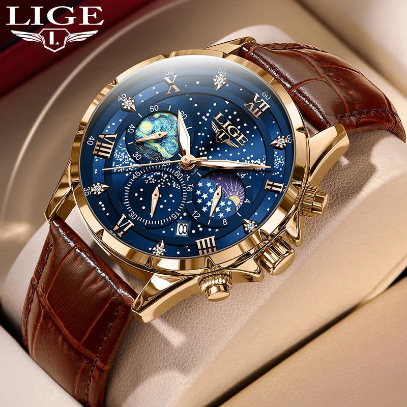 New LIGE Watches Mens Top Brand