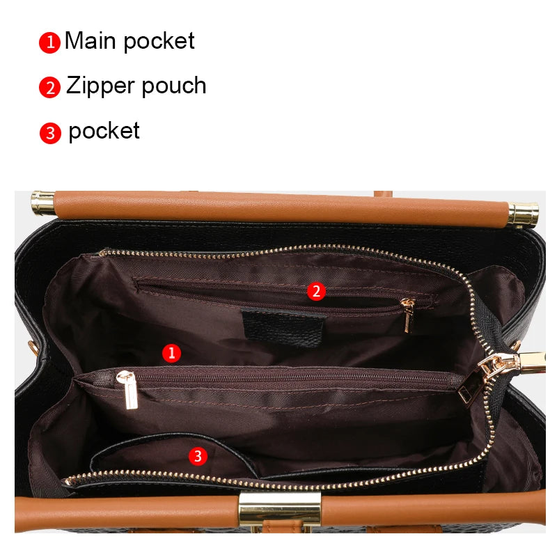 Aidrani New women's leather bag, large capacity