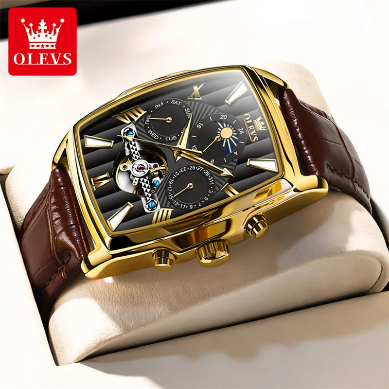 OLEVS Luxury Rectangular  Watch Business Men