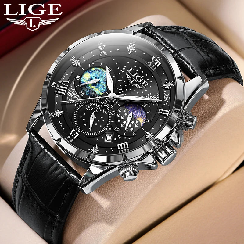 New LIGE Watches Mens Top Brand