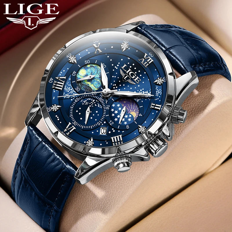 New LIGE Watches Mens Top Brand