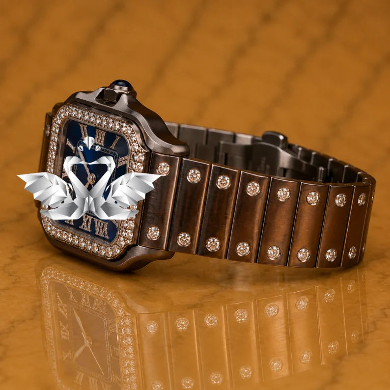 Custom Logo Moissanite Diamond Watch Men Luxury
