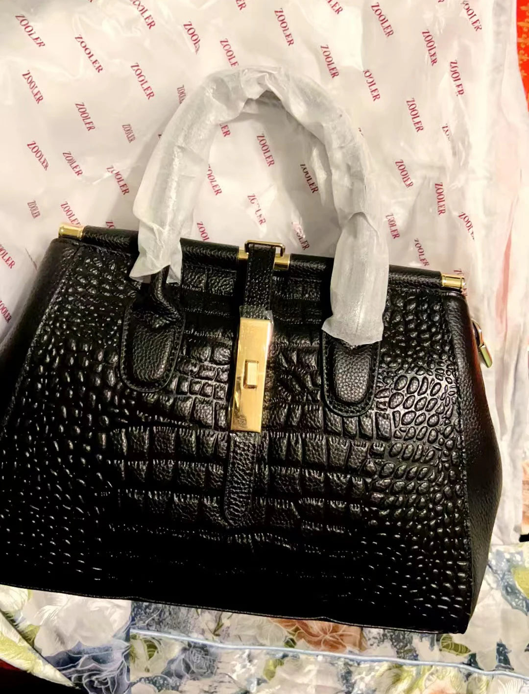New Fashion Alligator Women Handbags Genuine Leather