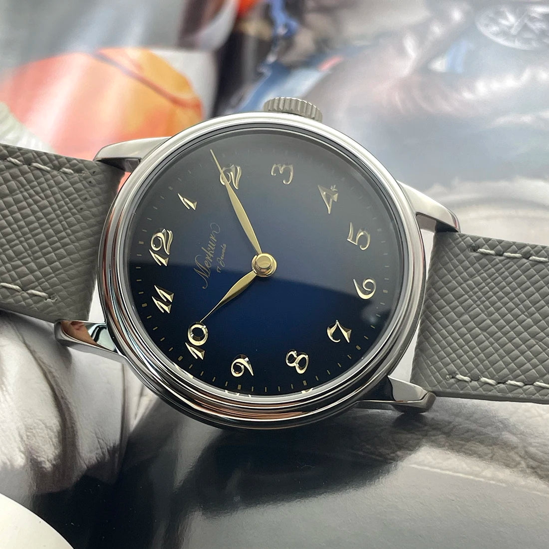 NEW Merkur Intaglio Watch Skin Diver Watch Vintage White
