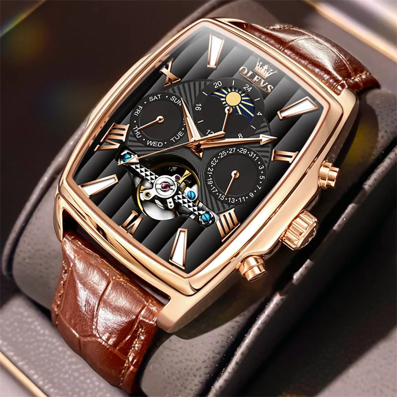 OLEVS Luxury Rectangular  Watch Business Men