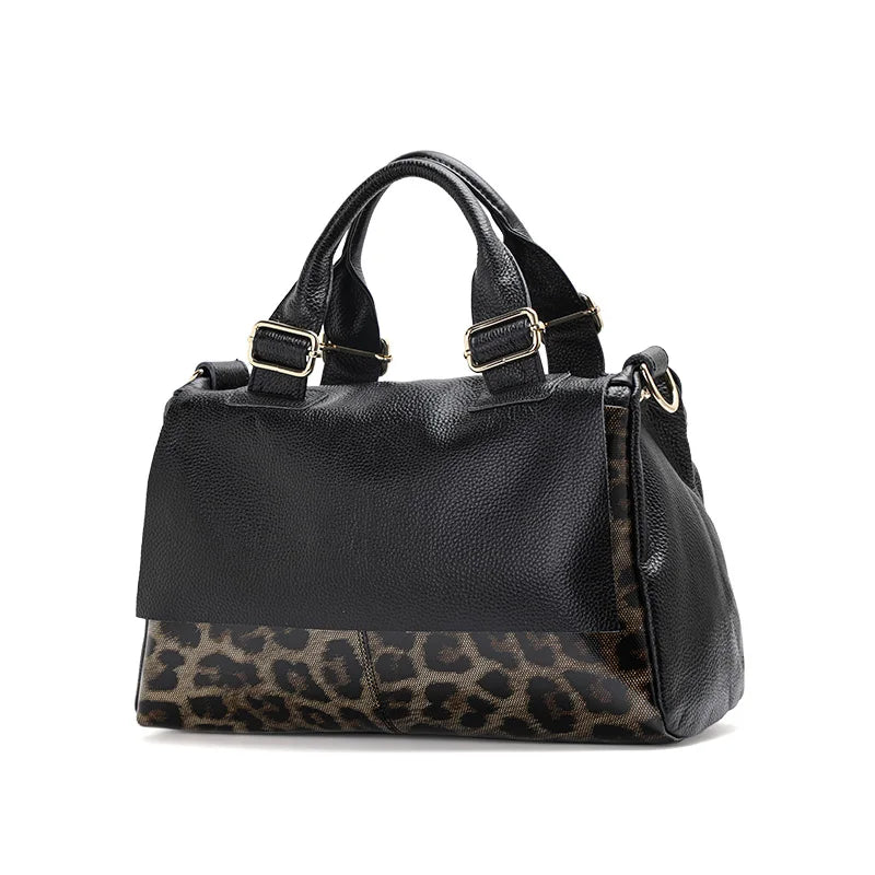 Aidrani Classic Leopard Pattern Genuine Leather Women's