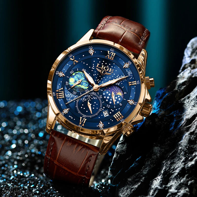 New LIGE Watches Mens Top Brand