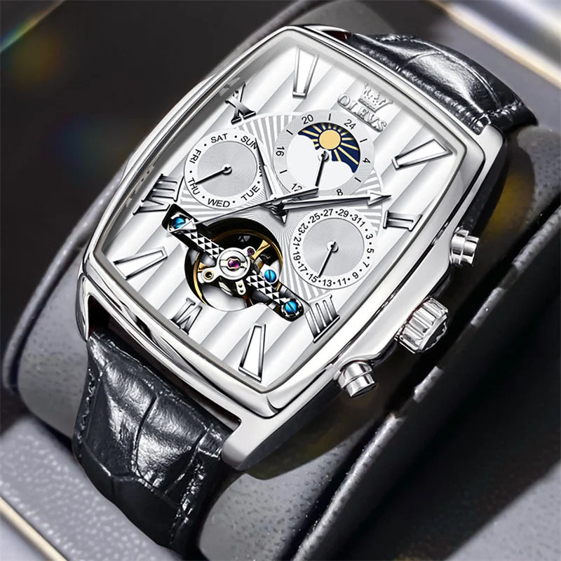 OLEVS Luxury Rectangular  Watch Business Men