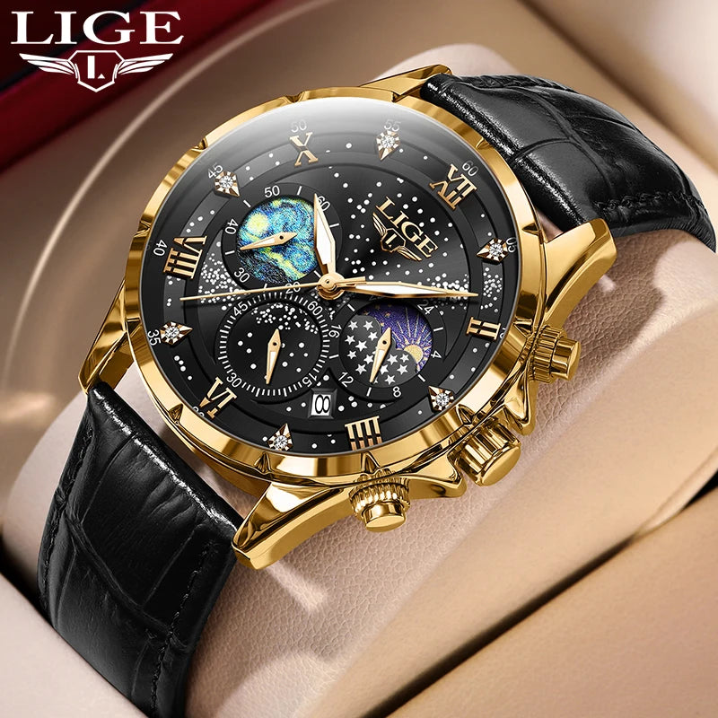 New LIGE Watches Mens Top Brand